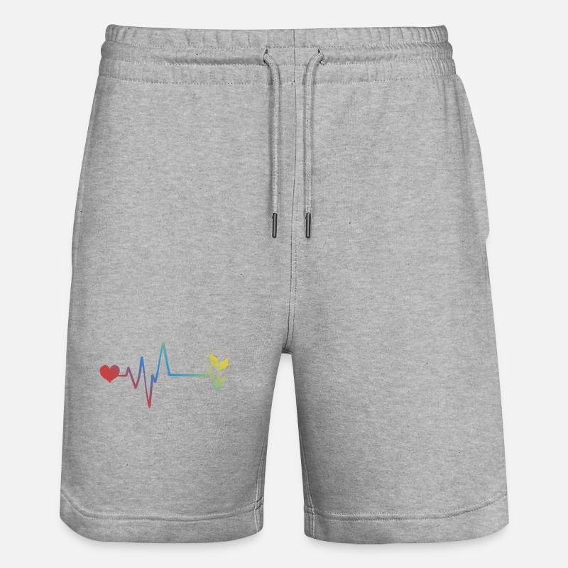 Ampoule pulser énergie cardiaque - Short de jogging bio TRAINER Stanley/Stella unisexe - gris chiné