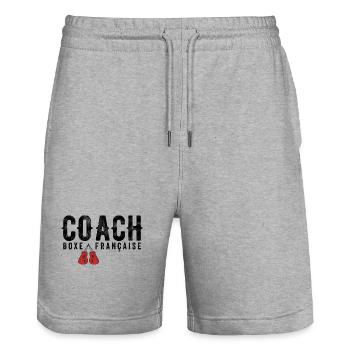 Coach Boxe Française Entraineur de Boxe Française - Short de jogging bio TRAINER Stanley/Stella unisexe - gris chiné - Devant - Nik (191cm) & Marisol (170cm)