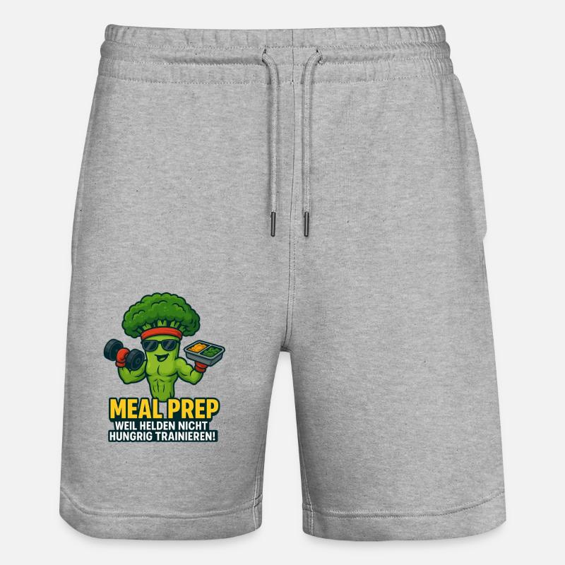 Préparation de repas Brocoli - Short de jogging bio TRAINER Stanley/Stella unisexe - gris chiné