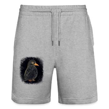 danseur cadeau de noël pôle nord cool citation blagues - Short de jogging bio TRAINER Stanley/Stella unisexe - gris chiné - Devant - Nik (191cm) & Marisol (170cm)