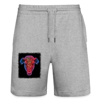 Awesome Birthday Funny Sayings Fun 60s Bird Joke - Stanley/Stella Trainer Unisex Organic Jogging Shorts - heather grey - Front - Nik (191cm) & Marisol (170cm)