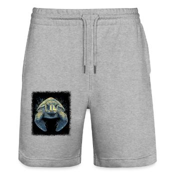 quote funny quote diving jokes animal protection - Stanley/Stella Unisex Bio Joggingshorts Trainer  - Grau meliert - Vorne - Nik (191cm) & Marisol (170cm)