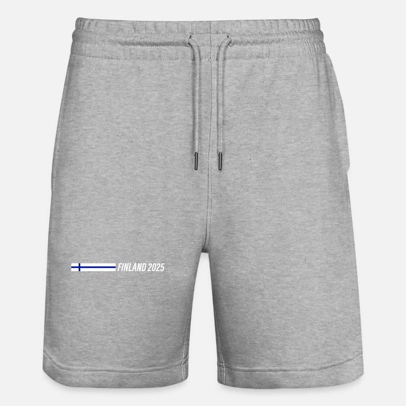 Finlande 2025 - Short de jogging bio TRAINER Stanley/Stella unisexe - gris chiné