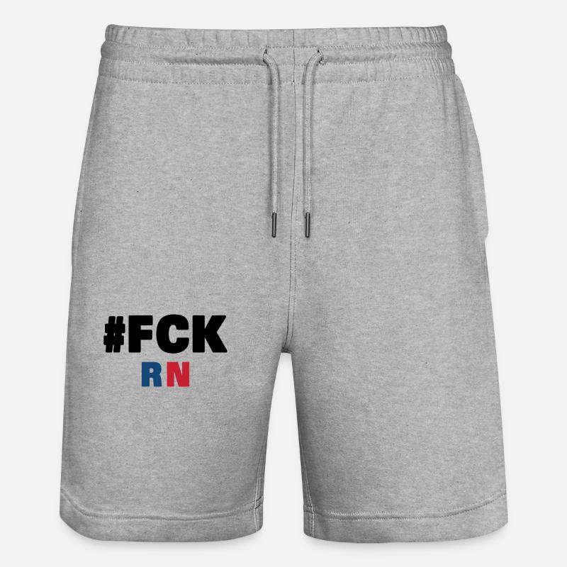 Fck rn - Stanley/Stella Unisex Bio Joggingshorts Trainer  - Grau meliert