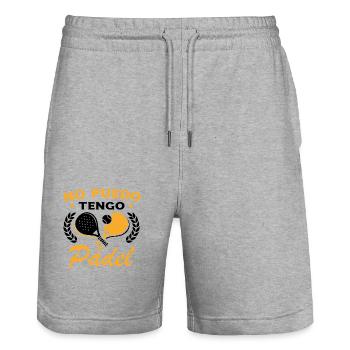 Ich kann nicht, ich habe Padel Tennis Padel Spieler - Stanley/Stella Unisex Bio Joggingshorts Trainer  - Grau meliert - Vorne - Nik (191cm) & Marisol (170cm)