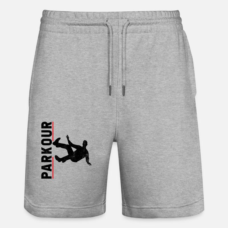 Parkour Free Runner Course libre - Short de jogging bio TRAINER Stanley/Stella unisexe - gris chiné