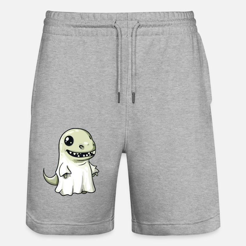 Dinosaure T-Rex Halloween Fantôme - Short de jogging bio TRAINER Stanley/Stella unisexe - gris chiné
