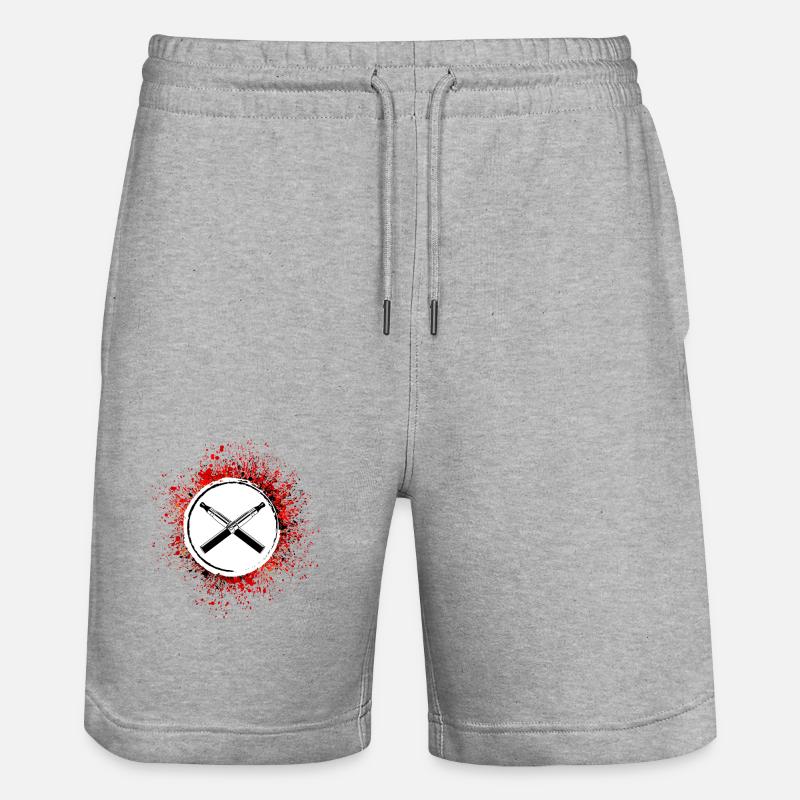 Silhouette de l’e-cigarette - Short de jogging bio TRAINER Stanley/Stella unisexe - gris chiné