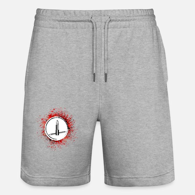 Make Up Kosmetik Icon - Stanley/Stella Unisex Bio Joggingshorts Trainer  - Grau meliert