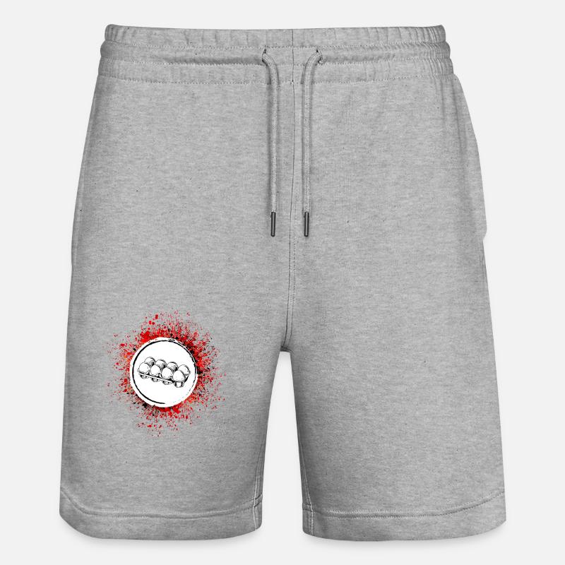 Symbole des œufs - Short de jogging bio TRAINER Stanley/Stella unisexe - gris chiné