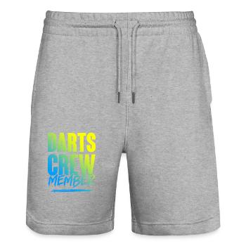 Darts Crew - Stanley/Stella Unisex Bio Joggingshorts Trainer  - Grau meliert - Vorne - Nik (191cm) & Marisol (170cm)
