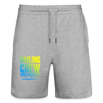 Sailing Crew - Stanley/Stella Unisex Bio Joggingshorts Trainer  - Grau meliert - Vorne - Nik (191cm) & Marisol (170cm)