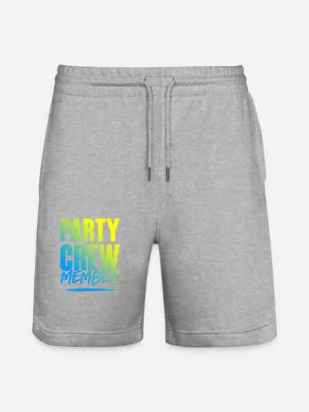 Party Crew - Stanley/Stella Unisex Bio Joggingshorts Trainer - Grau meliert