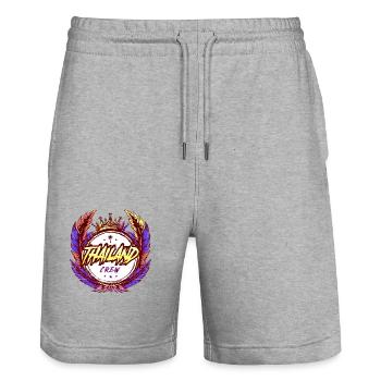 Thailand Crew Bunt - Stanley/Stella Unisex Bio Joggingshorts Trainer  - Grau meliert - Vorne - Nik (191cm) & Marisol (170cm)