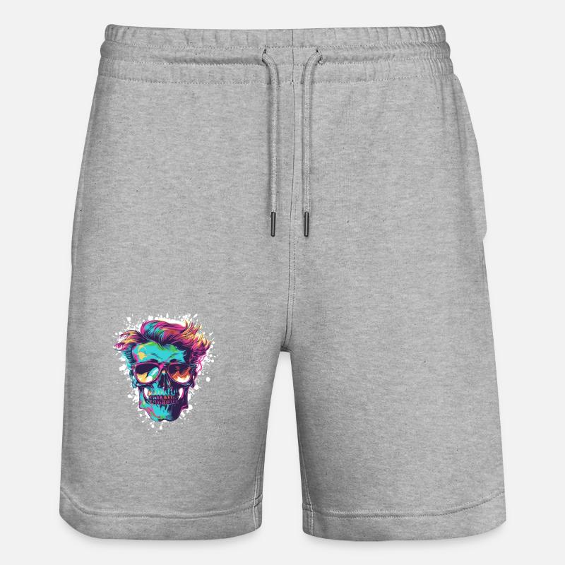 Punk Skeleton Party - Short de jogging bio TRAINER Stanley/Stella unisexe - gris chiné