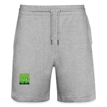 Wir sagen Servus Franz! - Stanley/Stella Unisex Bio Joggingshorts Trainer  - Grau meliert - Vorne - Nik (191cm) & Marisol (170cm)