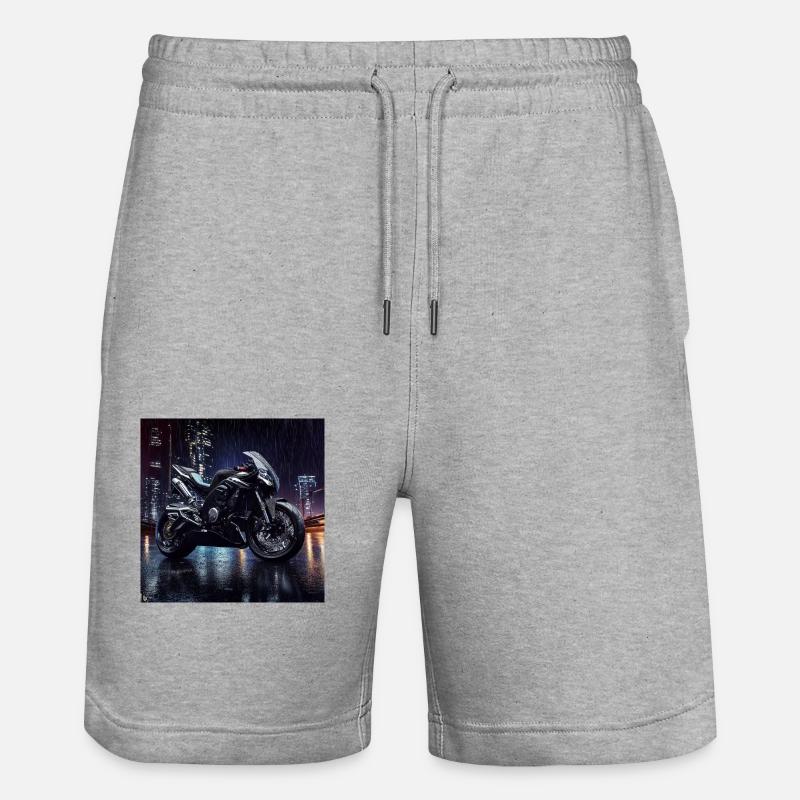 Art numérique de moto - Short de jogging bio TRAINER Stanley/Stella unisexe - gris chiné