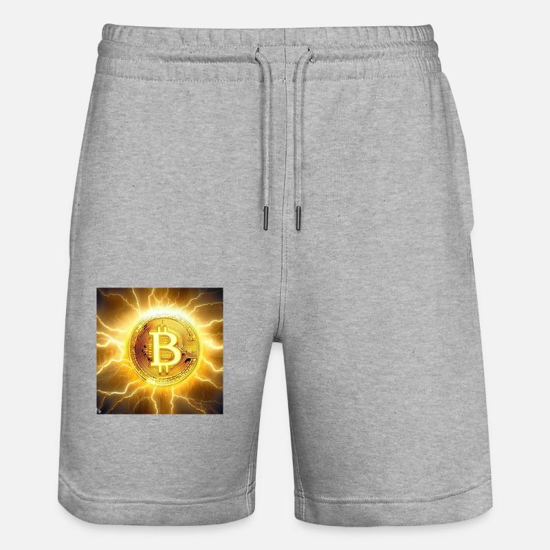 Bitcoin (Bitcoin) - Pantaloncini da jogger ecologici unisex Trainer di Stanley/Stella - grigio melange