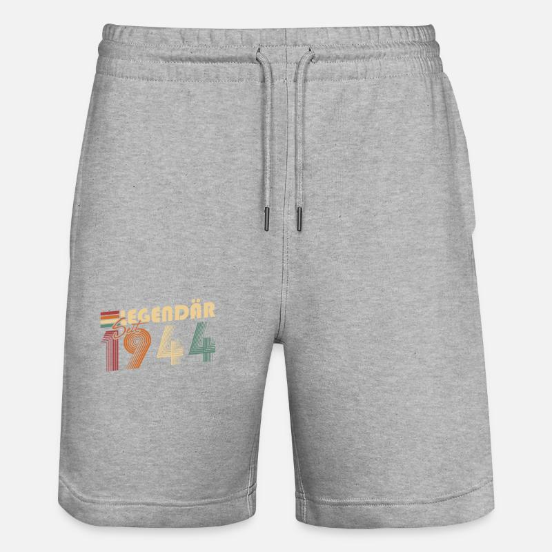 Legendär seit 1944 - Stanley/Stella Unisex Bio Joggingshorts Trainer  - Grau meliert