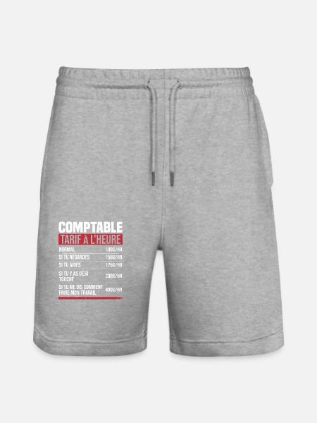 Buchhalter Stundensatz Humor Geschenkidee - Stanley/Stella Unisex Bio Joggingshorts Trainer  - Grau meliert