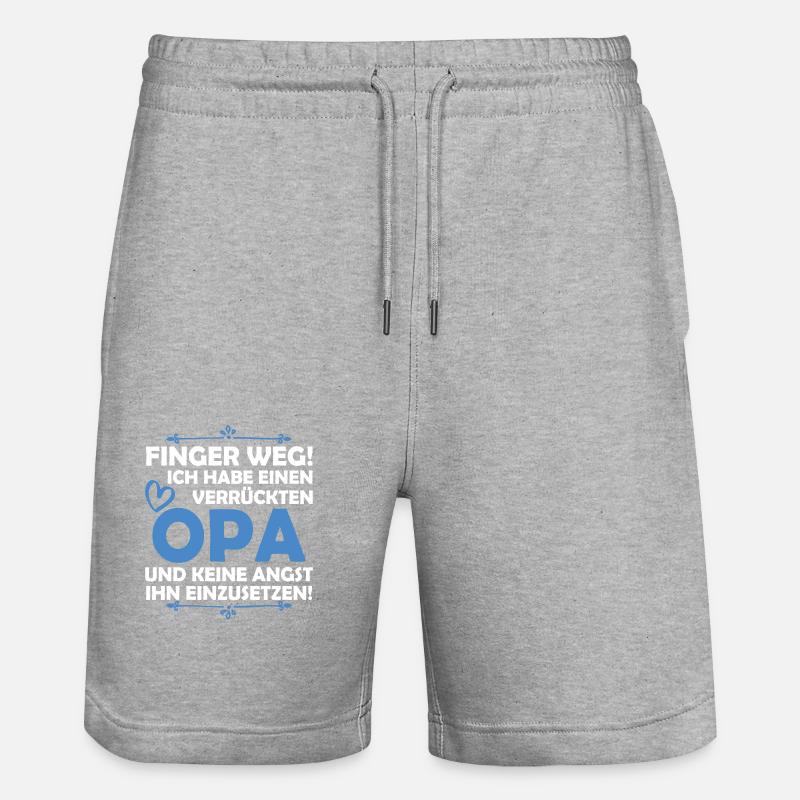 J'ai un grand-père fou - Short de jogging bio TRAINER Stanley/Stella unisexe - gris chiné