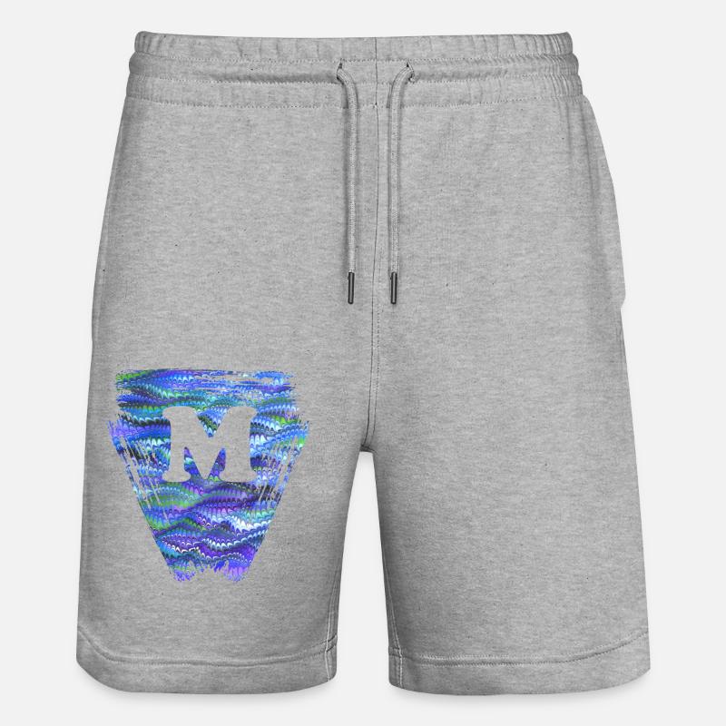 Dreieck E 103 m - Short de jogging bio TRAINER Stanley/Stella unisexe - gris chiné