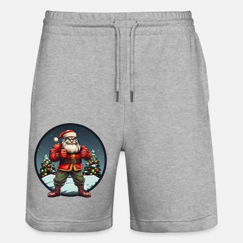 Boxer Noël - Short de jogging bio TRAINER Stanley/Stella unisexe - gris chiné