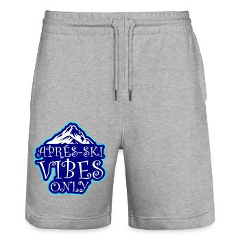 Après-ski vibes only - Stanley/Stella Trainer Unisex Organic Jogging Shorts - heather grey - Front - Nik (191cm) & Marisol (170cm)