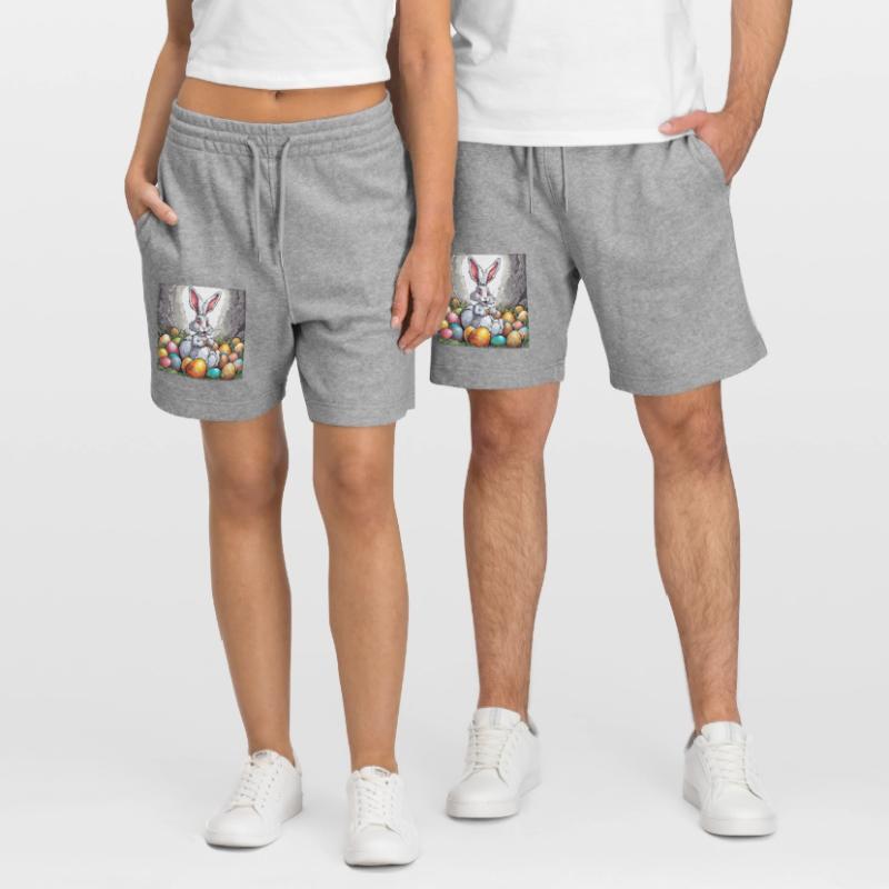 Easter Bunny / Easter / Eggs / Holidays / Easter Stanley/Stella Trainer Unisex Organic Jogging Shorts