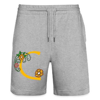 Blume30 C - Stanley/Stella Trainer Unisex Organic Jogging Shorts - heather grey - Front - Nik (191cm) & Marisol (170cm)