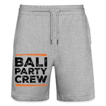 Équipe de fête de Bali - Short de jogging bio TRAINER Stanley/Stella unisexe - gris chiné - Devant - Nik (191cm) & Marisol (170cm)