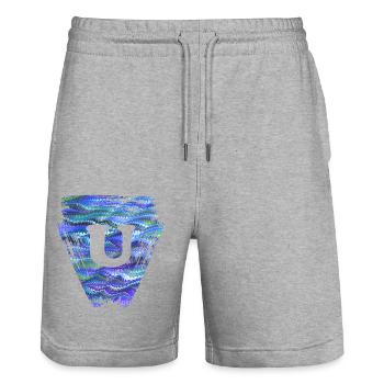 Triangle E 103 U - Short de jogging bio TRAINER Stanley/Stella unisexe - gris chiné - Devant - Nik (191cm) & Marisol (170cm)