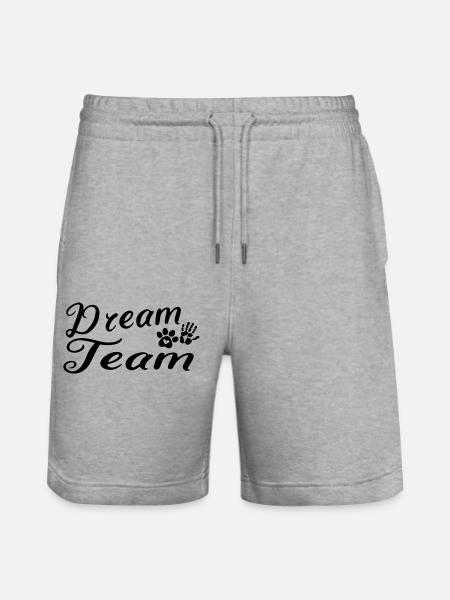 Dog Dream Team - Stanley/Stella Trainer Unisex Organic Jogging Shorts - heather grey