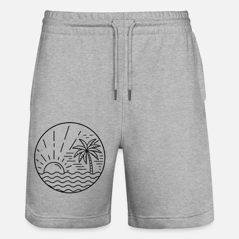 Cercle du coucher de soleil - Short de jogging bio TRAINER Stanley/Stella unisexe - gris chiné
