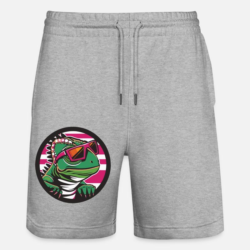 Chameleon Cool Comic - Stanley/Stella Unisex Bio Joggingshorts Trainer  - Grau meliert