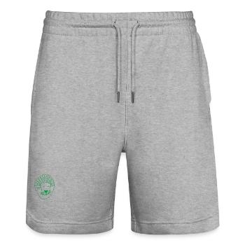 LOEWE green - Stanley/Stella Unisex Bio Joggingshorts Trainer  - Grau meliert - Vorne - Nik (191cm) & Marisol (170cm)