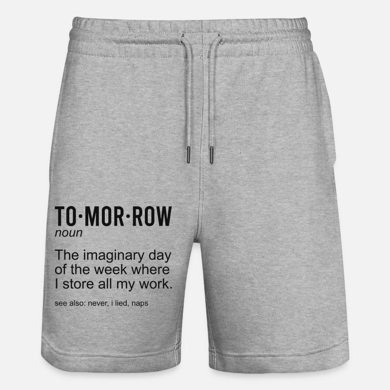 Nom de demain - Short de jogging bio TRAINER Stanley/Stella unisexe - gris chiné