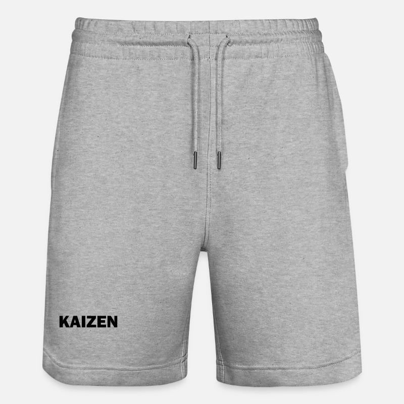 KAIZEN BLACK - Short de jogging bio TRAINER Stanley/Stella unisexe - gris chiné