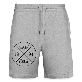 Limited Edition 1994 Geburtstag Geschenk - Stanley/Stella Unisex Bio Joggingshorts Trainer  - Grau meliert - Vorne - Nik (191cm) & Marisol (170cm)