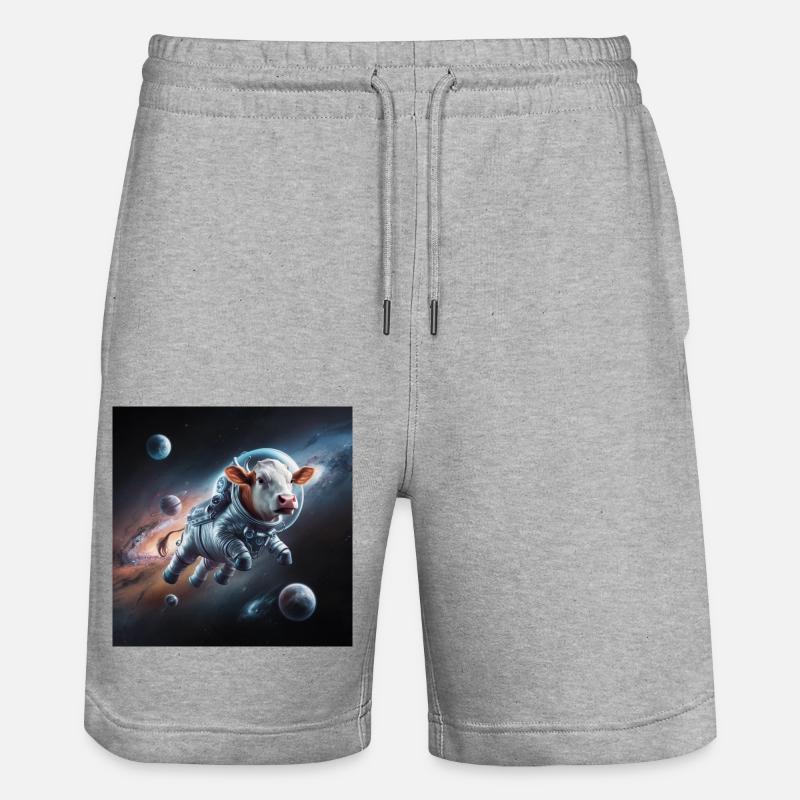 Vache de l’espace - Short de jogging bio TRAINER Stanley/Stella unisexe - gris chiné