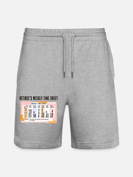 Pensionsschema - Avslappnad pensionering - Ekologiska joggingshorts Trainer unisex från Stanley/Stella - gråmelerad