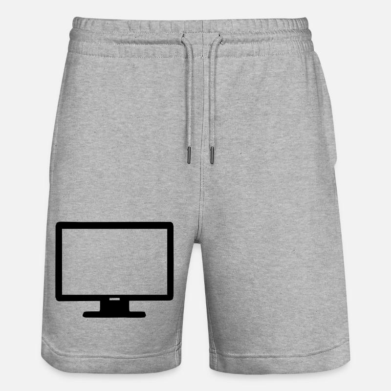 Computer Bildschirm - Stanley/Stella Unisex Bio Joggingshorts Trainer  - Grau meliert