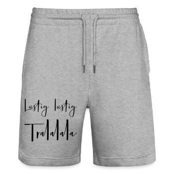 Noël drôle tralalalala - Short de jogging bio TRAINER Stanley/Stella unisexe - gris chiné - Devant - Nik (191cm) & Marisol (170cm)