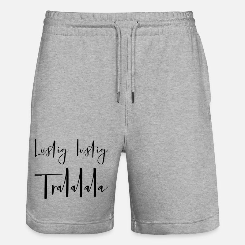 Noël drôle tralalalala - Short de jogging bio TRAINER Stanley/Stella unisexe - gris chiné