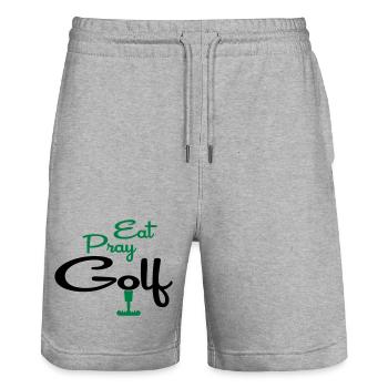 golf - Stanley/Stella Unisex Bio Joggingshorts Trainer  - Grau meliert - Vorne - Nik (191cm) & Marisol (170cm)