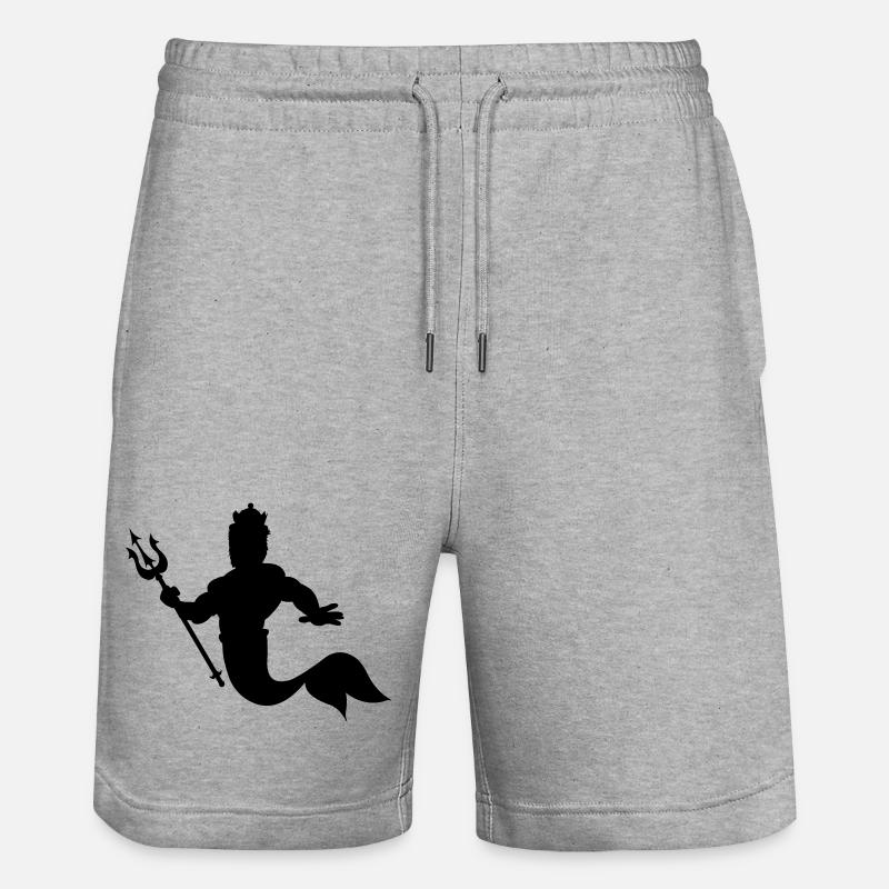 Triton King roi sous-marin Neptunes - Short de jogging bio TRAINER Stanley/Stella unisexe - gris chiné
