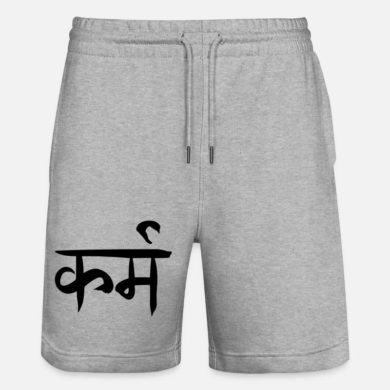 Karma sanskrit - Short de jogging bio TRAINER Stanley/Stella unisexe - gris chiné