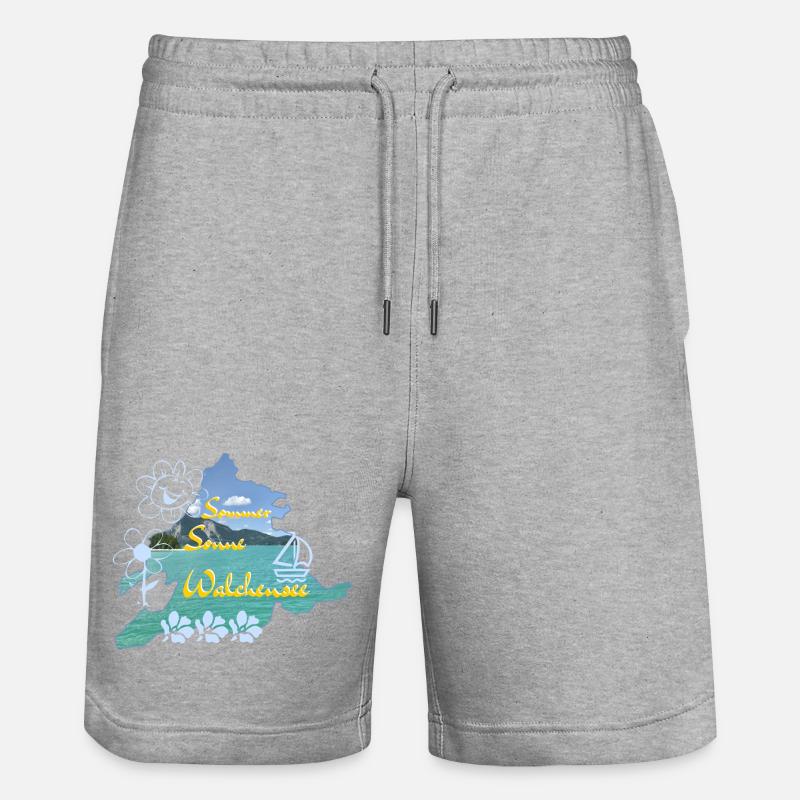Soleil d’été Walchensee - Short de jogging bio TRAINER Stanley/Stella unisexe - gris chiné