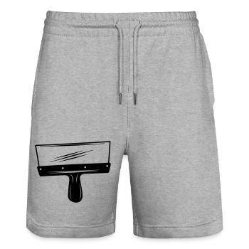 Spackmes - Stanley/Stella Trainer Unisex Organic Jogging Shorts - heather grey - Front - Nik (191cm) & Marisol (170cm)