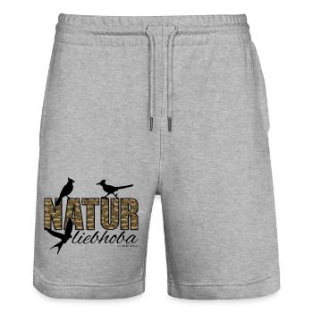 Naturliebhoba - Naturliebhaber - Natur, Dialekt - Stanley/Stella Unisex Bio Joggingshorts Trainer  - Grau meliert - Vorne - Nik (191cm) & Marisol (170cm)
